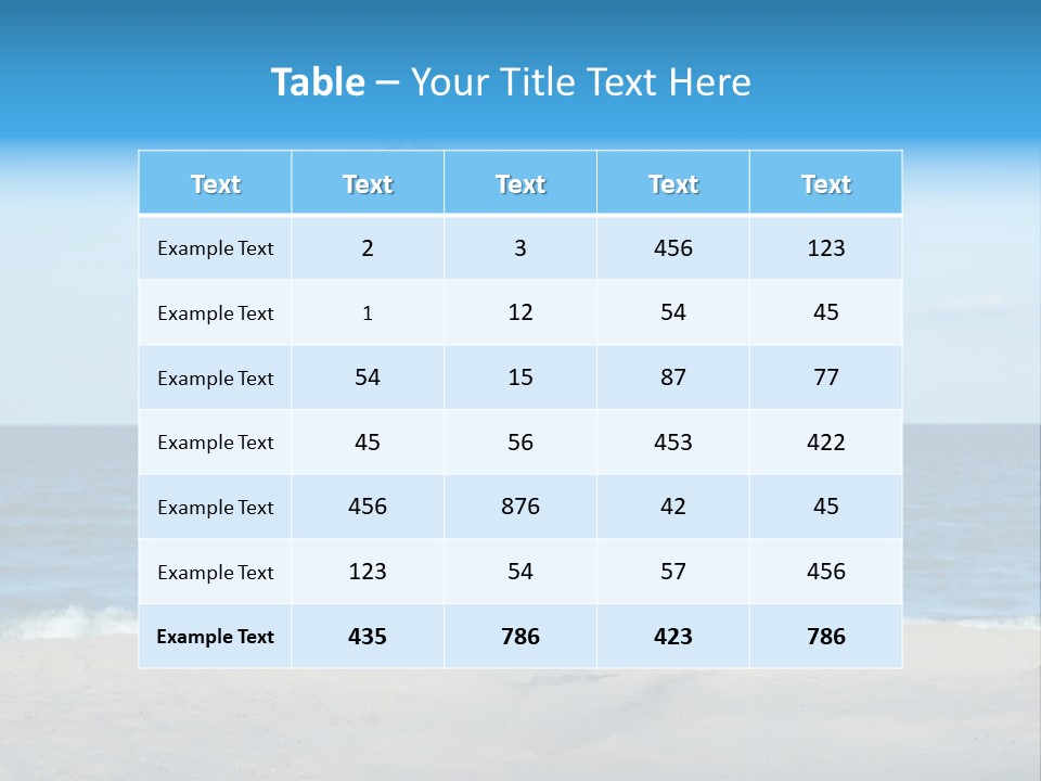 Beach Physical Songahm PowerPoint Template