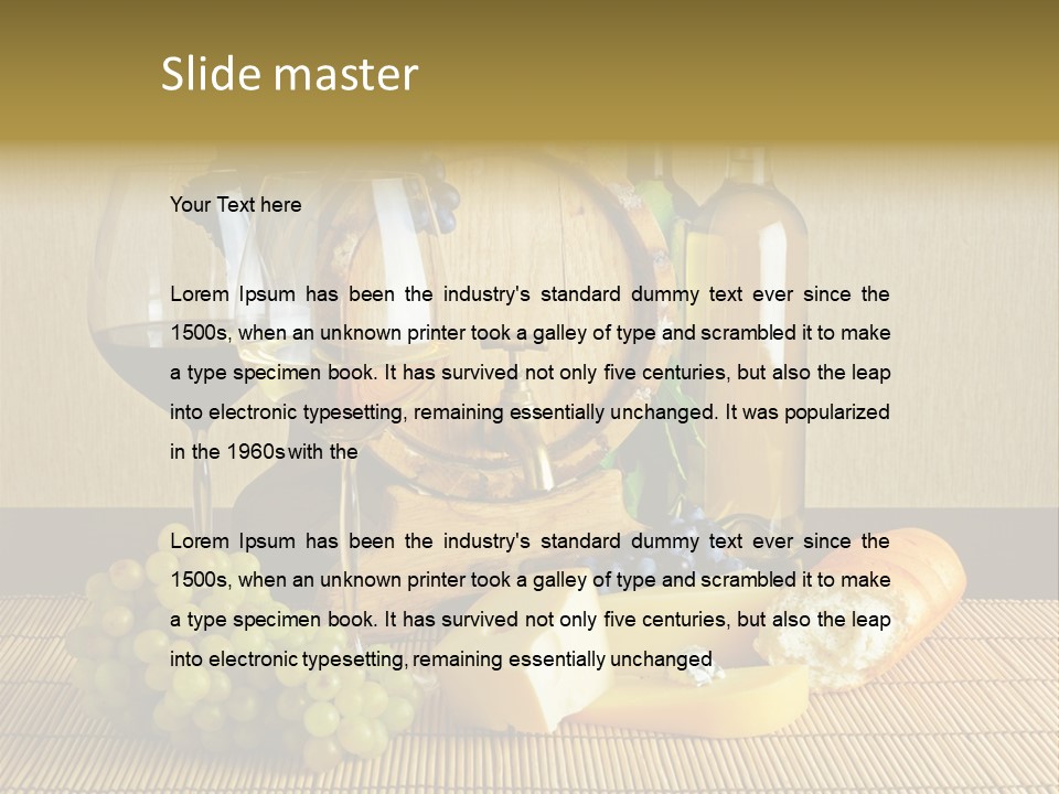 Beverage Luxury Yellow PowerPoint Template