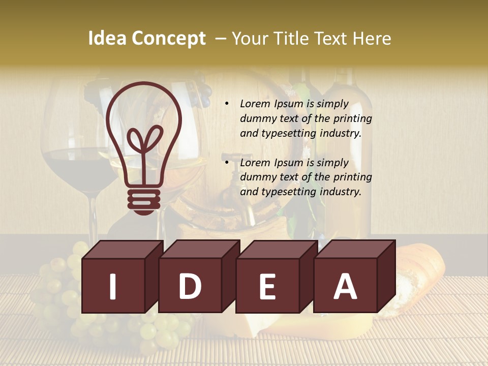 Beverage Luxury Yellow PowerPoint Template