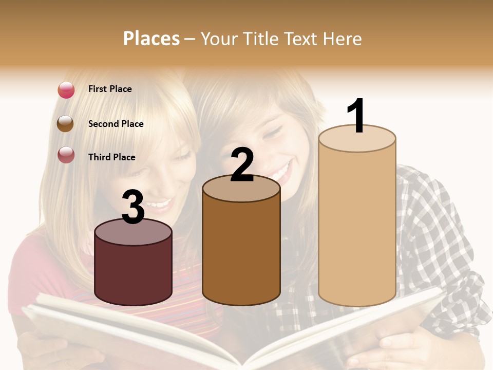 Girl Female Copyspace PowerPoint Template