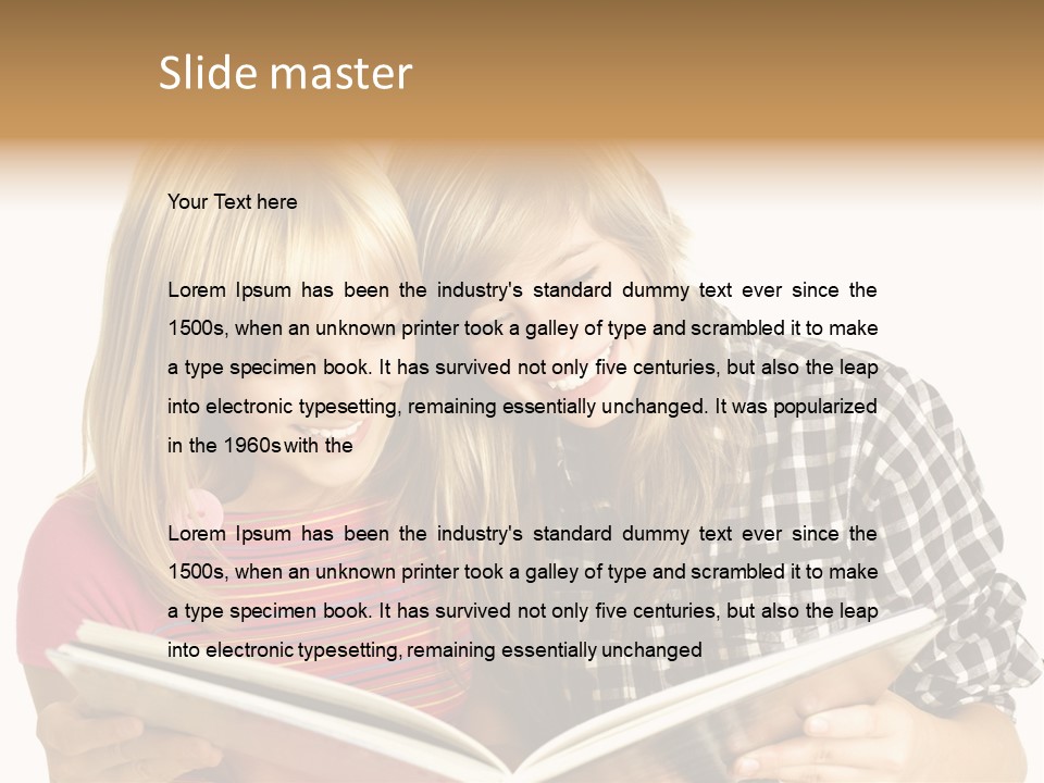 Girl Female Copyspace PowerPoint Template