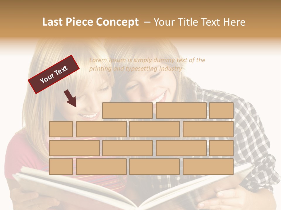 Girl Female Copyspace PowerPoint Template