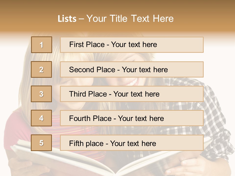 Girl Female Copyspace PowerPoint Template