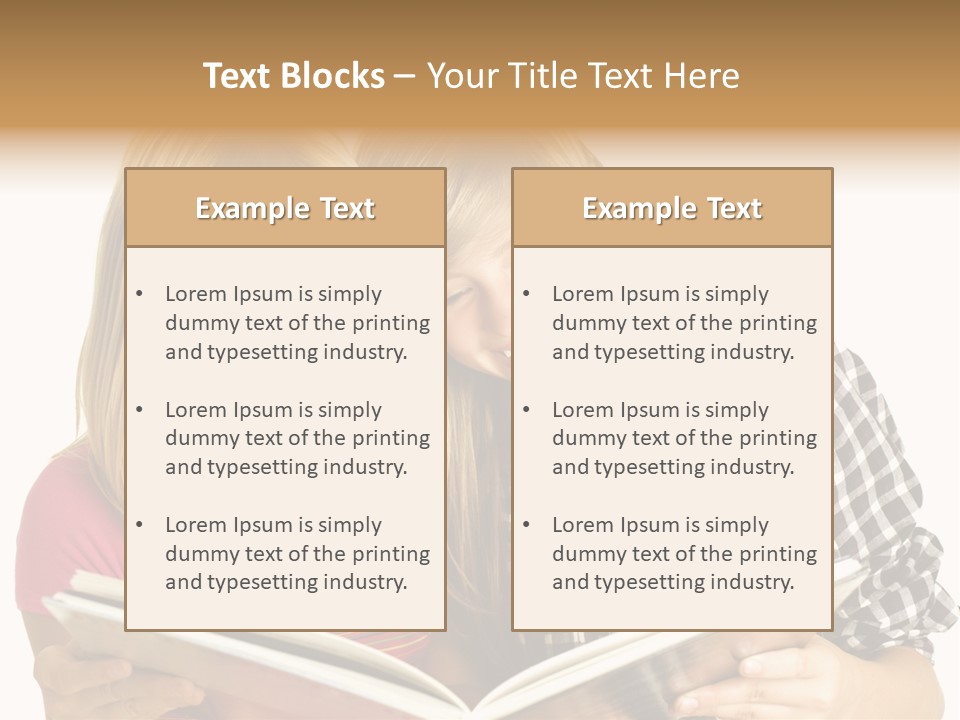 Girl Female Copyspace PowerPoint Template