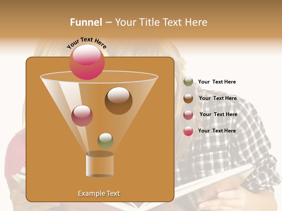 Girl Female Copyspace PowerPoint Template