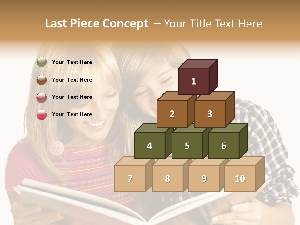 Girl Female Copyspace PowerPoint Template