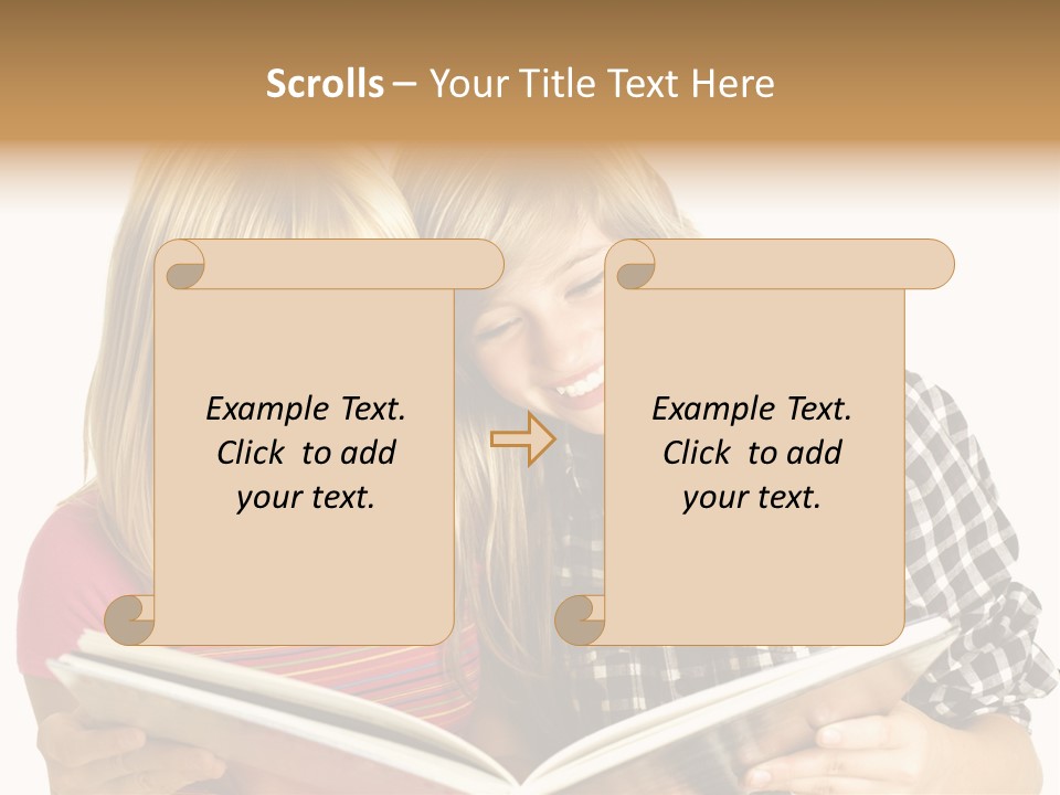 Girl Female Copyspace PowerPoint Template
