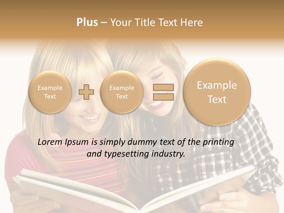 Girl Female Copyspace PowerPoint Template