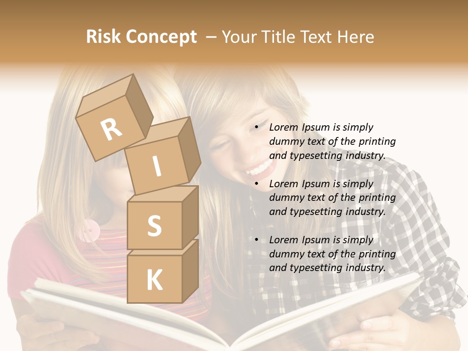 Girl Female Copyspace PowerPoint Template