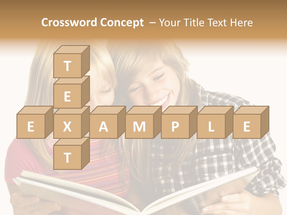 Girl Female Copyspace PowerPoint Template