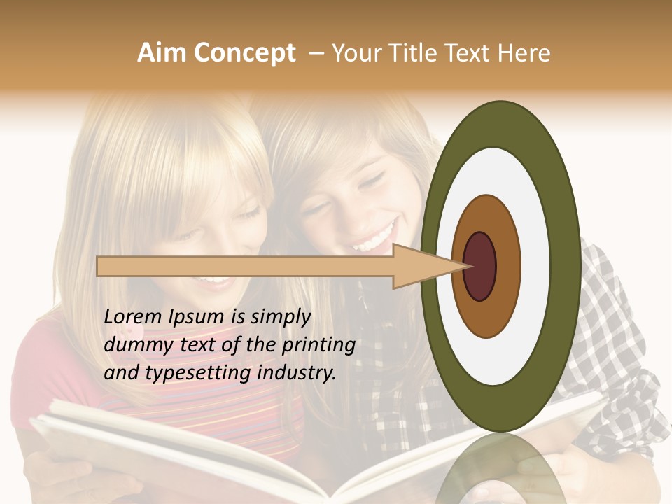 Girl Female Copyspace PowerPoint Template