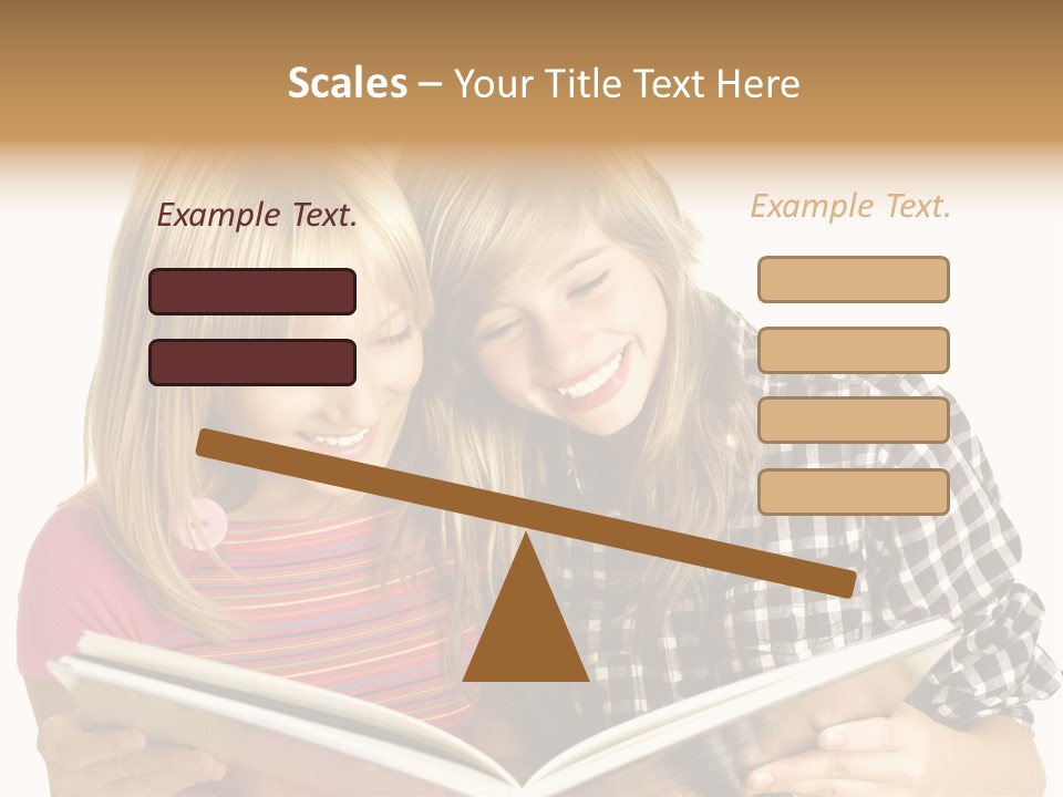 Girl Female Copyspace PowerPoint Template