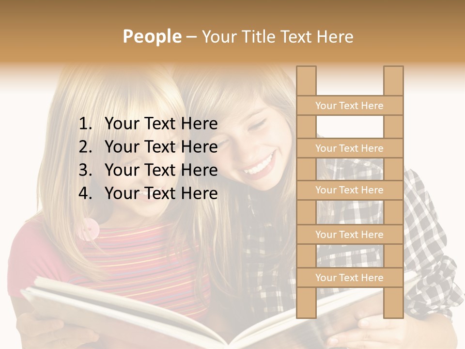 Girl Female Copyspace PowerPoint Template