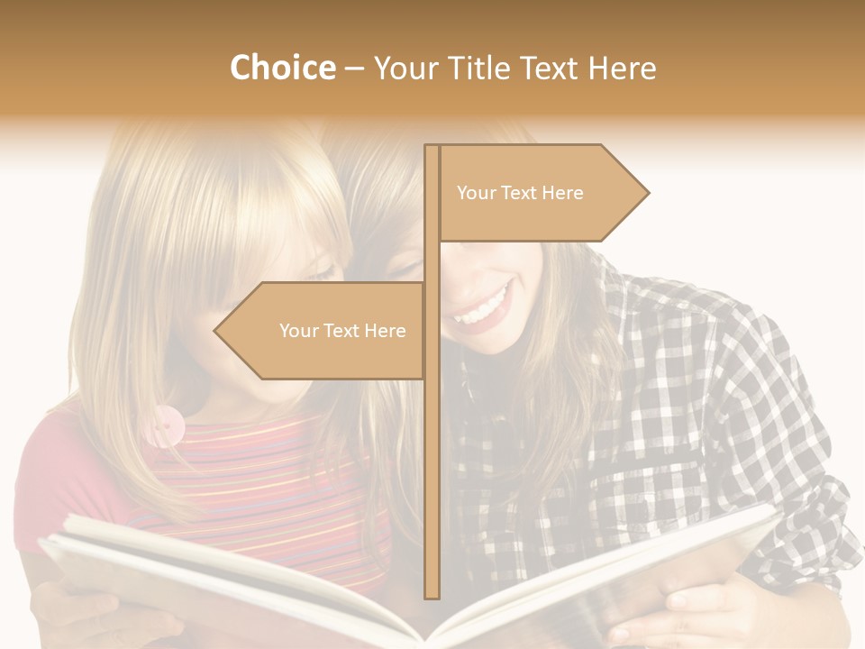 Girl Female Copyspace PowerPoint Template