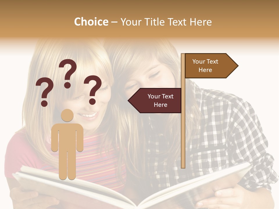 Girl Female Copyspace PowerPoint Template