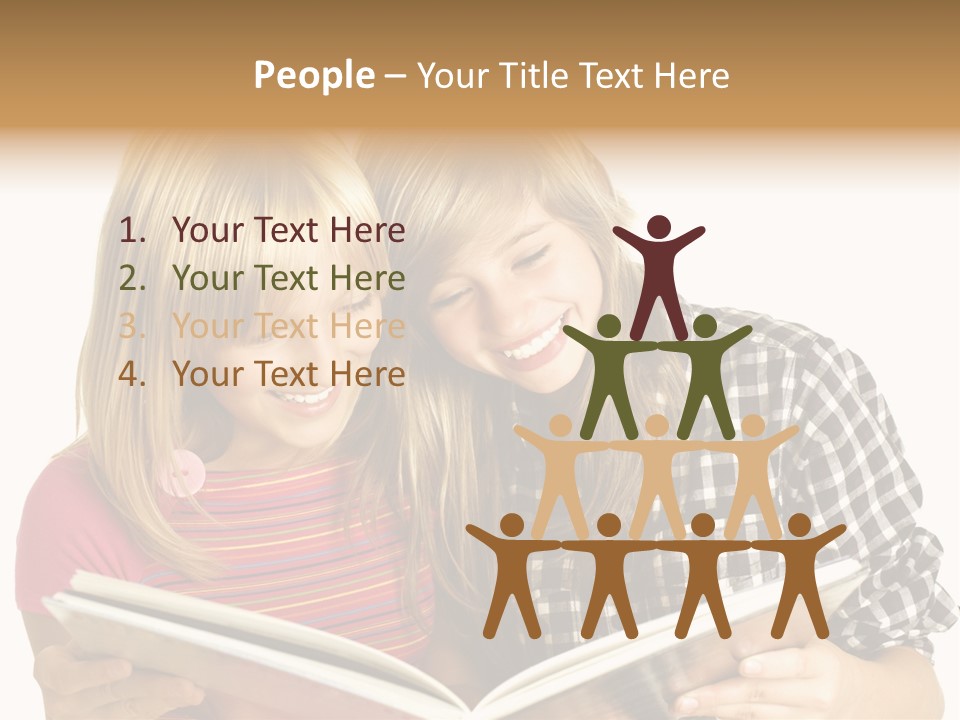 Girl Female Copyspace PowerPoint Template