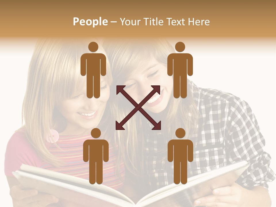 Girl Female Copyspace PowerPoint Template