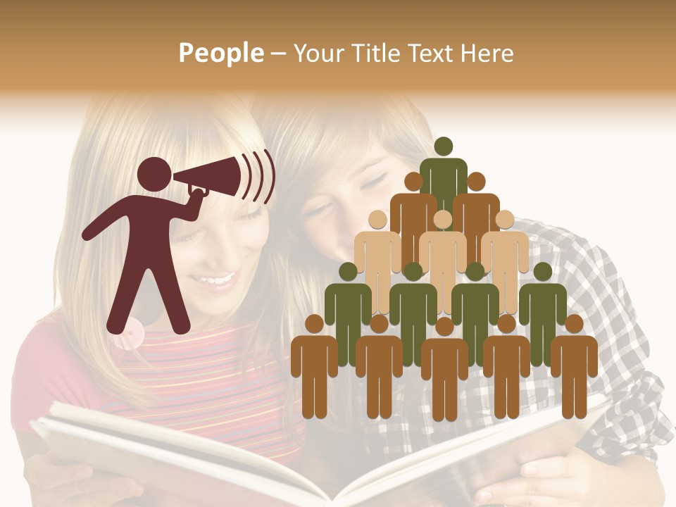 Girl Female Copyspace PowerPoint Template