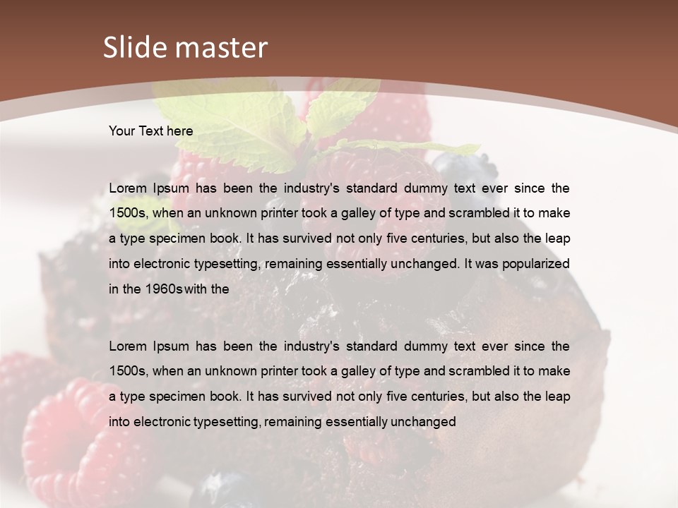Raspberry Blackberry Fruit PowerPoint Template
