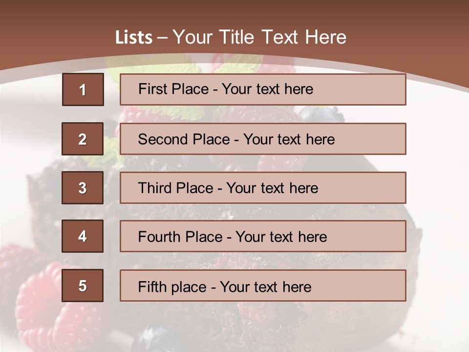 Raspberry Blackberry Fruit PowerPoint Template