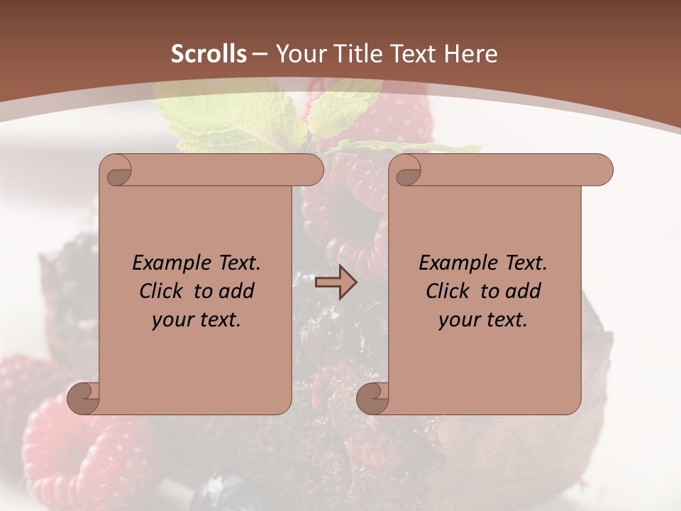 Raspberry Blackberry Fruit PowerPoint Template