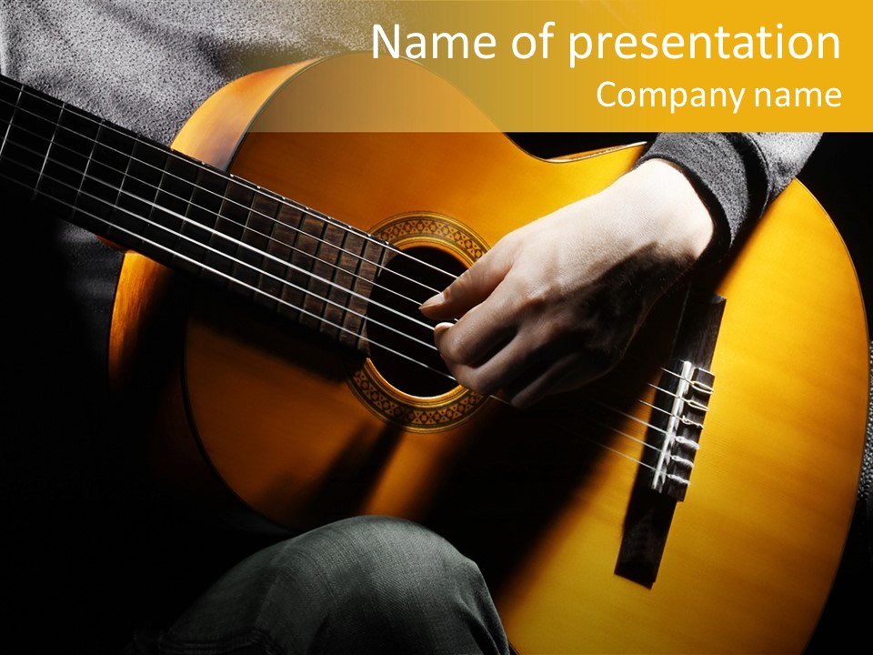 Guitar Musician Detail PowerPoint Template