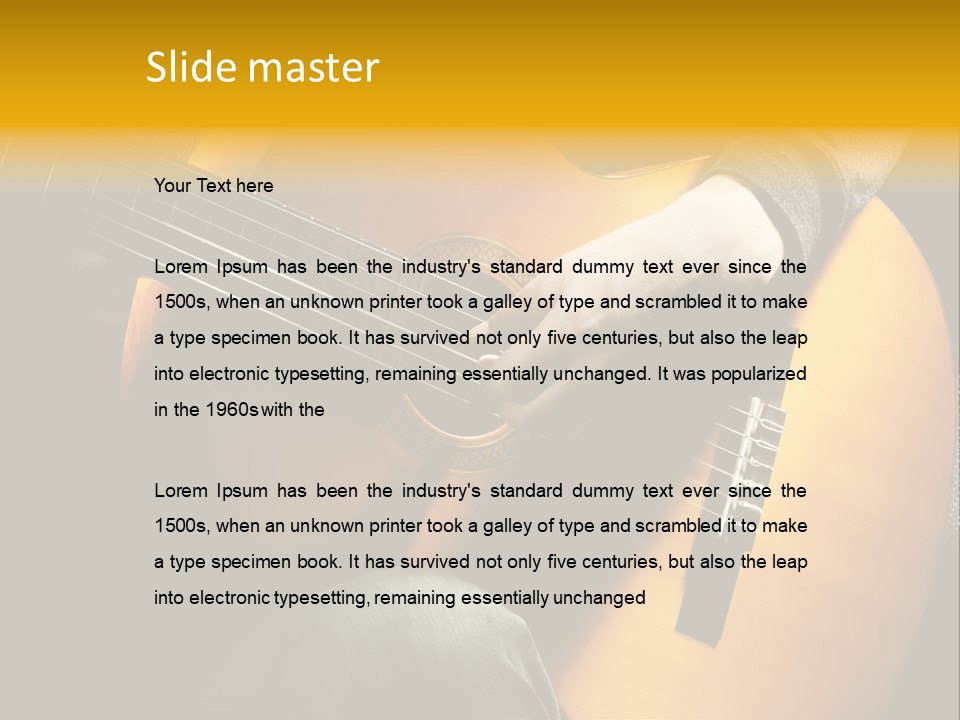 Guitar Musician Detail PowerPoint Template