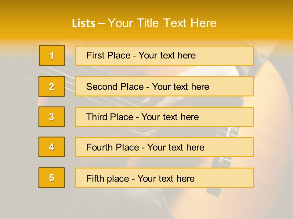 Guitar Musician Detail PowerPoint Template
