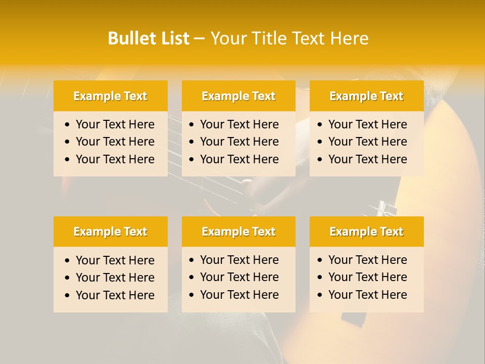 Guitar Musician Detail PowerPoint Template