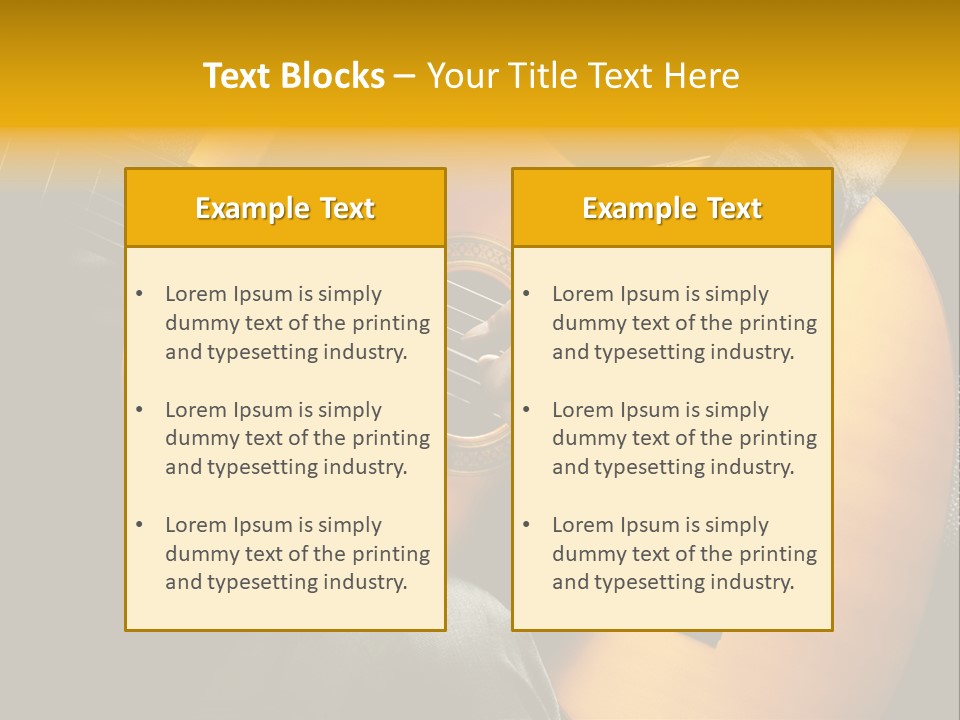 Guitar Musician Detail PowerPoint Template