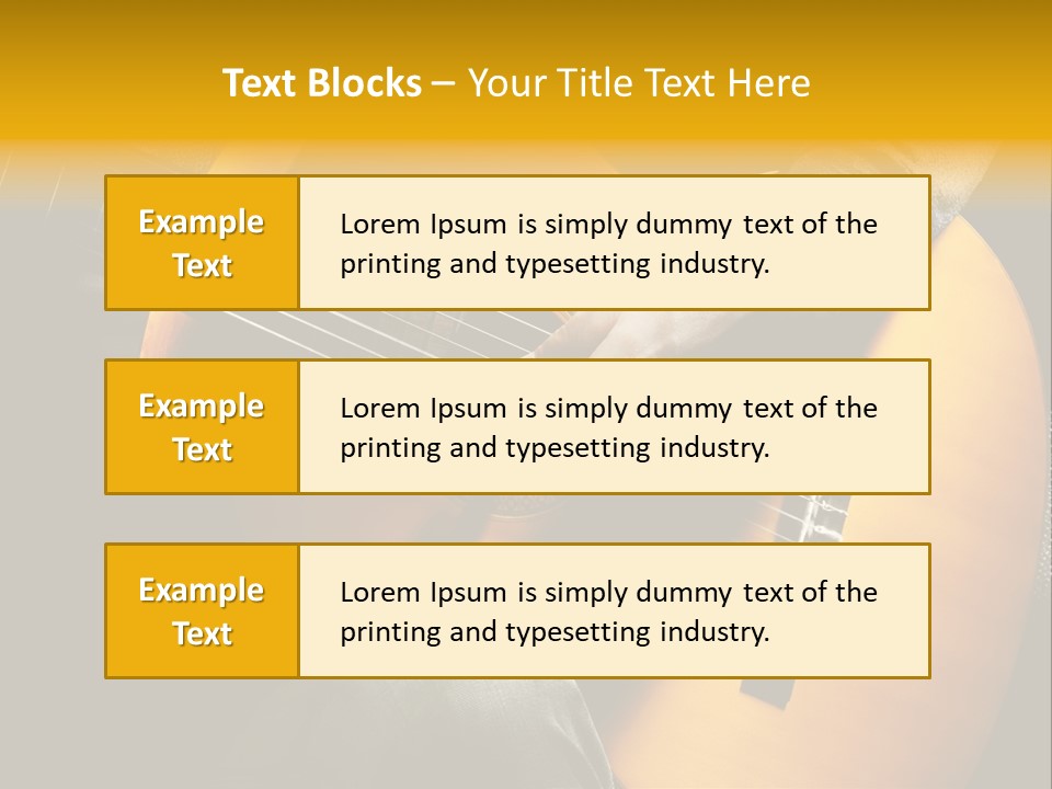 Guitar Musician Detail PowerPoint Template
