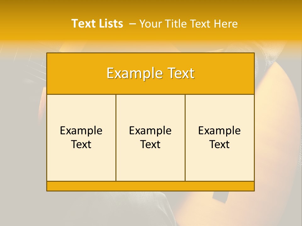 Guitar Musician Detail PowerPoint Template