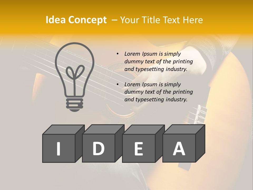 Guitar Musician Detail PowerPoint Template