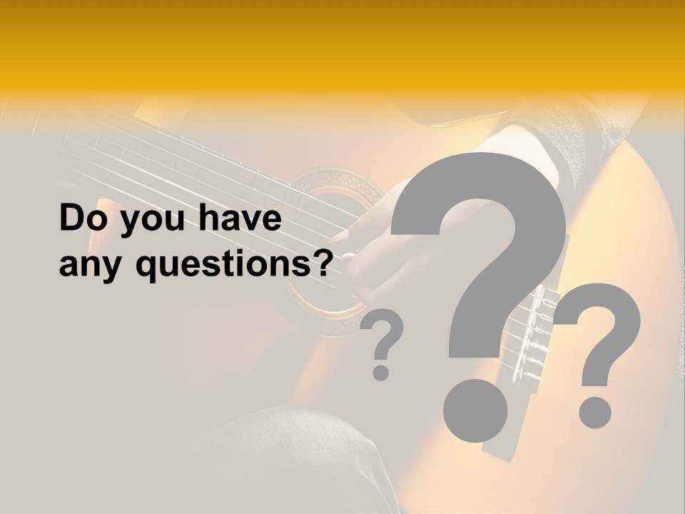 Guitar Musician Detail PowerPoint Template