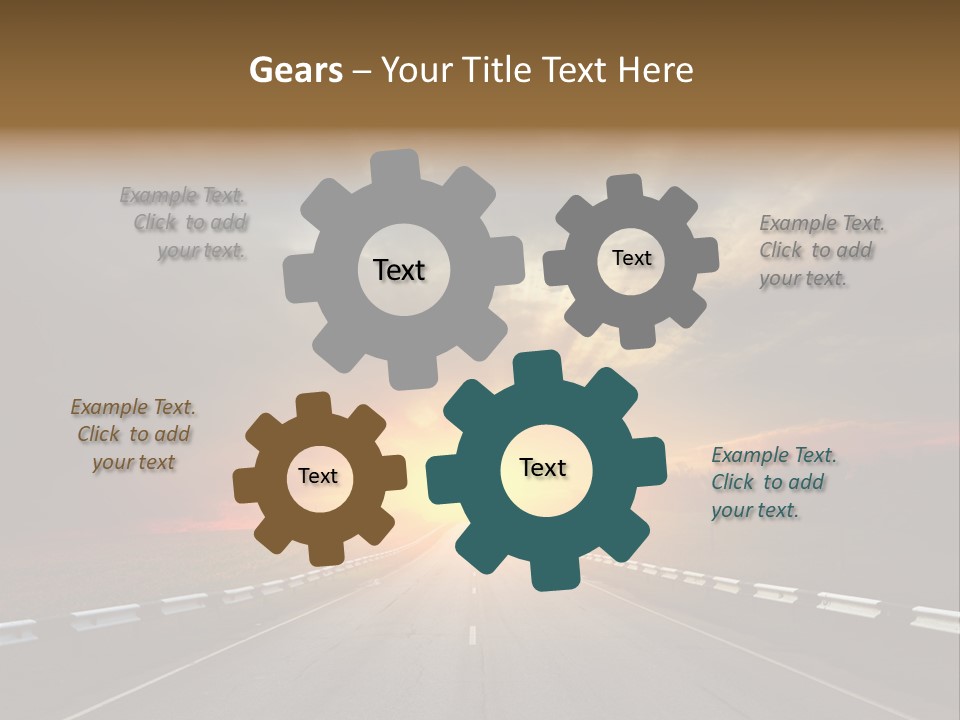 Middle Movement Highway PowerPoint Template