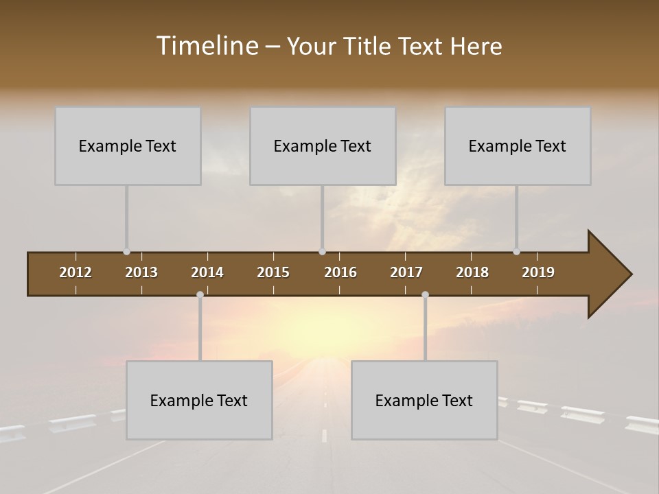 Middle Movement Highway PowerPoint Template