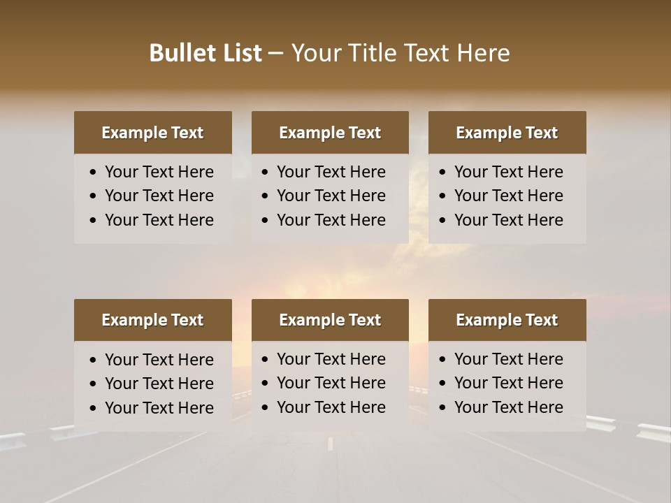Middle Movement Highway PowerPoint Template