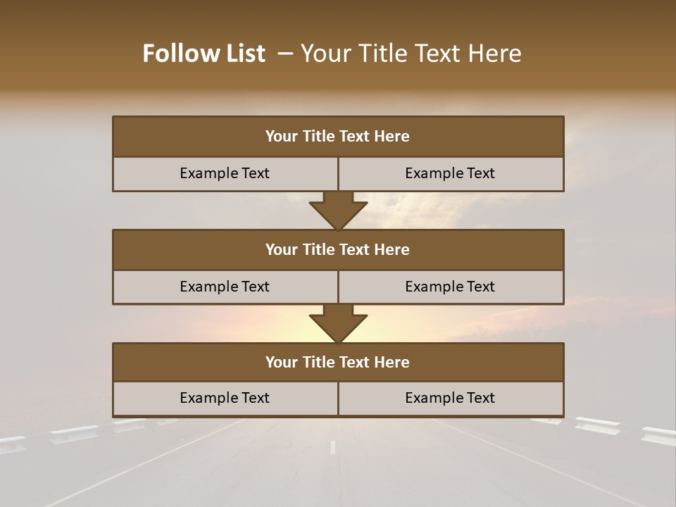 Middle Movement Highway PowerPoint Template