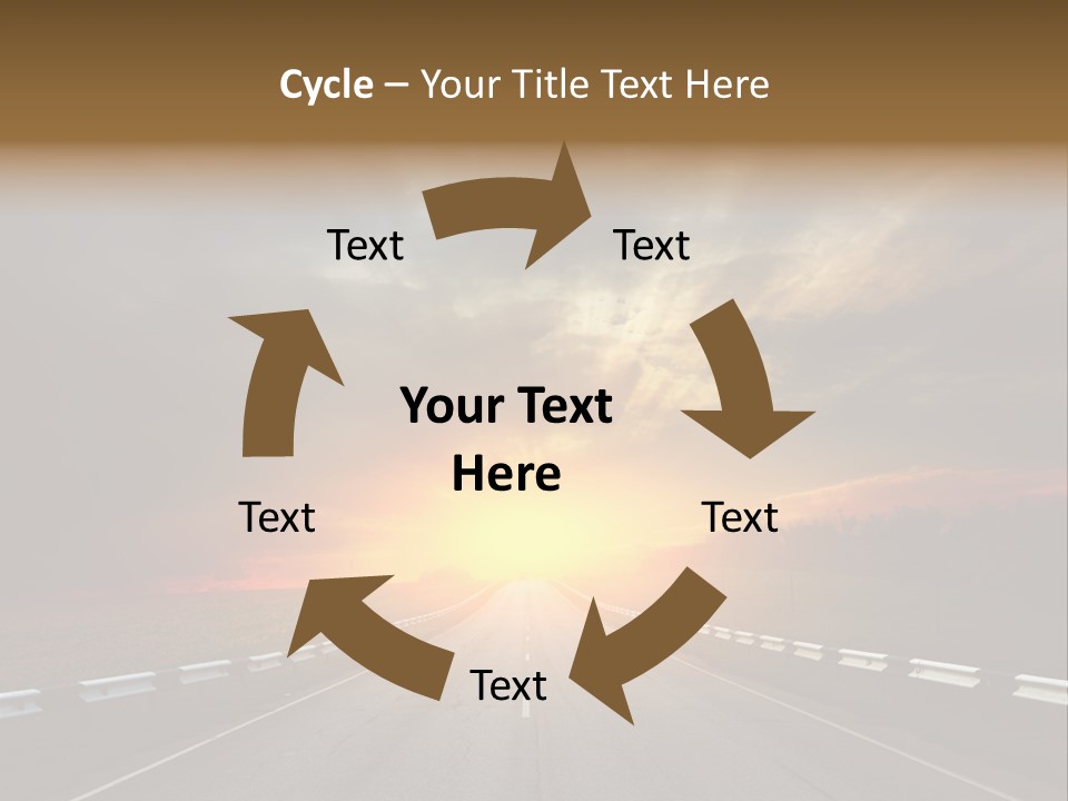 Middle Movement Highway PowerPoint Template
