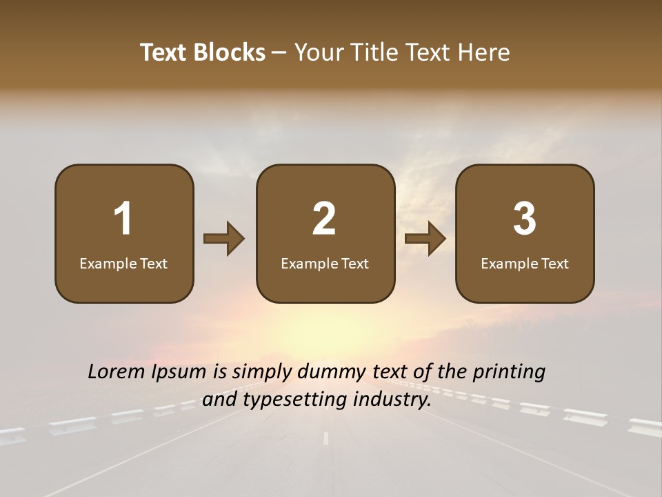 Middle Movement Highway PowerPoint Template