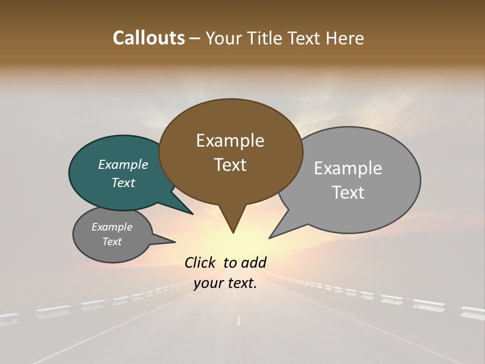 Middle Movement Highway PowerPoint Template