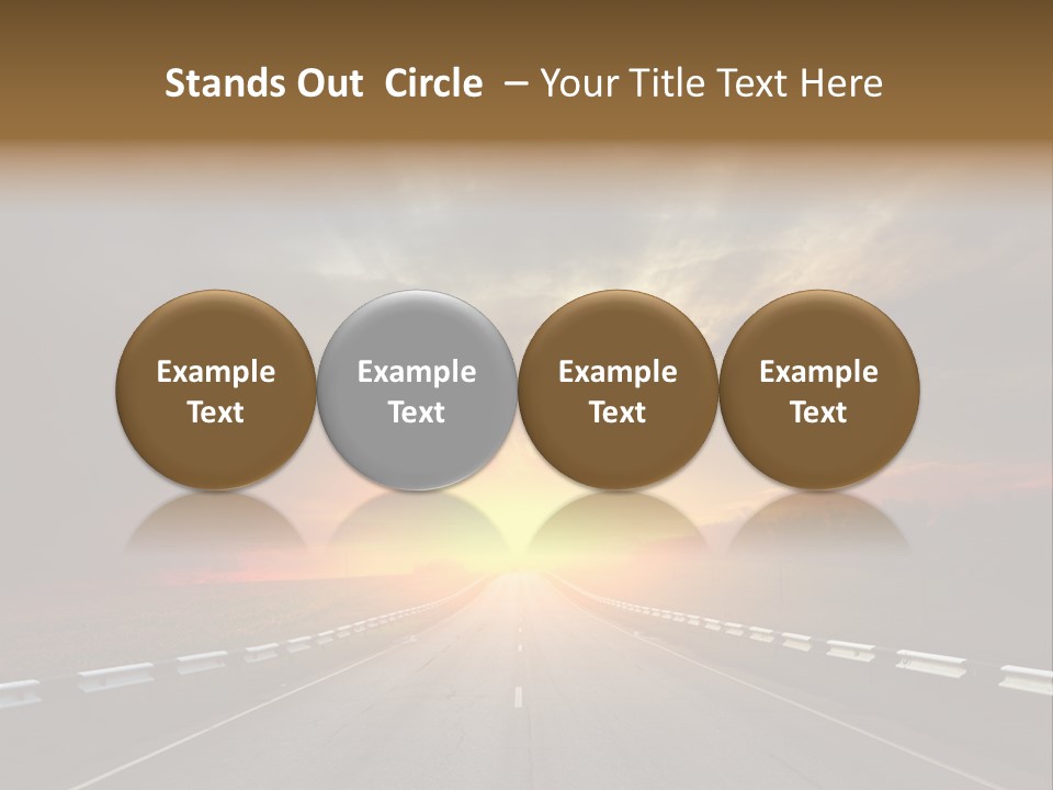 Middle Movement Highway PowerPoint Template