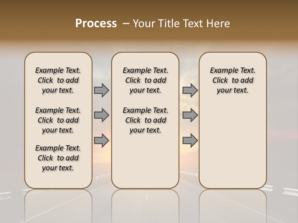 Middle Movement Highway PowerPoint Template
