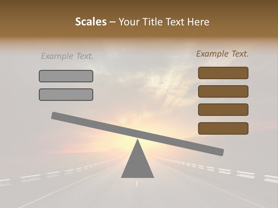Middle Movement Highway PowerPoint Template
