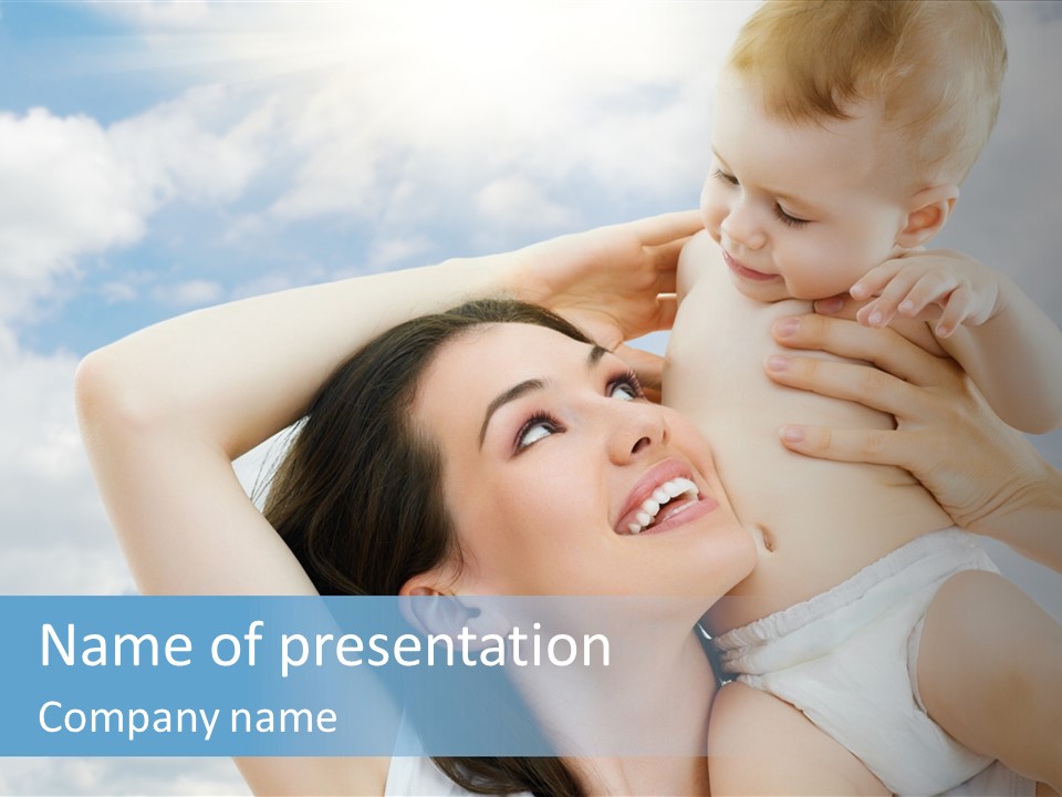 Human Face Baby PowerPoint Template