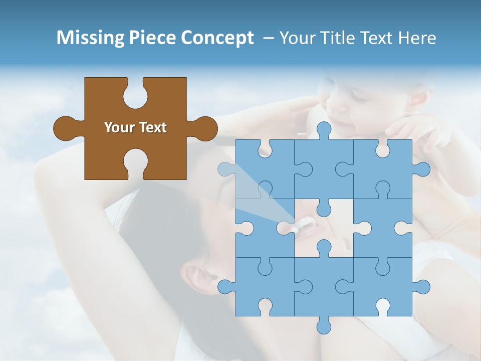 Human Face Baby PowerPoint Template