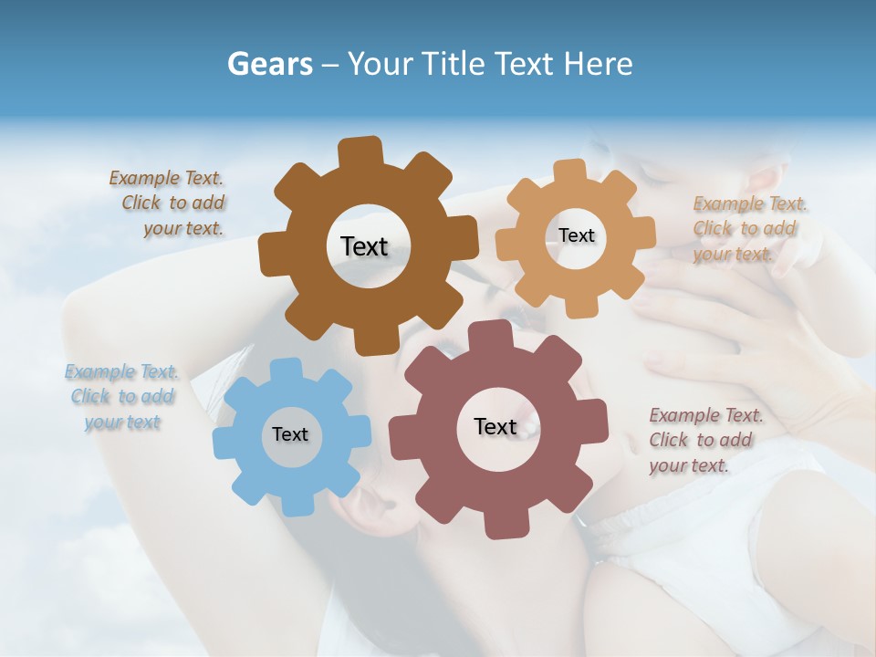 Human Face Baby PowerPoint Template