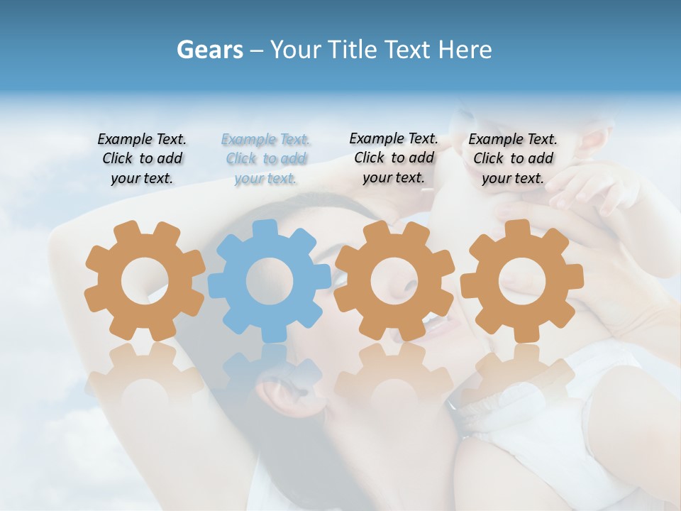 Human Face Baby PowerPoint Template