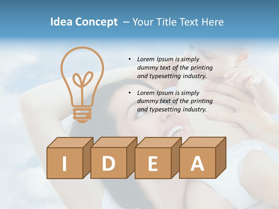 Human Face Baby PowerPoint Template