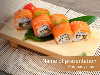Aromatic Ginger Fish PowerPoint Template